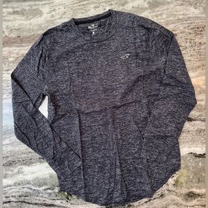 Hollister Men's Charcoal Long Sleeve Tee